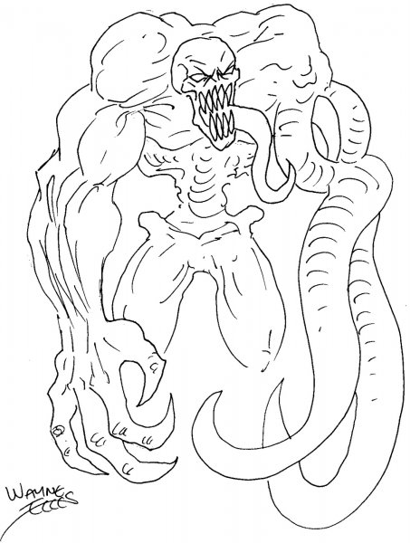 Раскраски страшных чудовищ