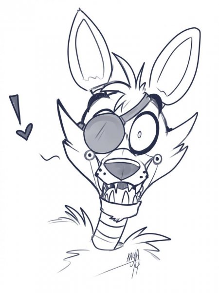 ФНАФ для срисовки Фокси