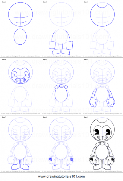 Как нарисовать БЕНДИ пошагово