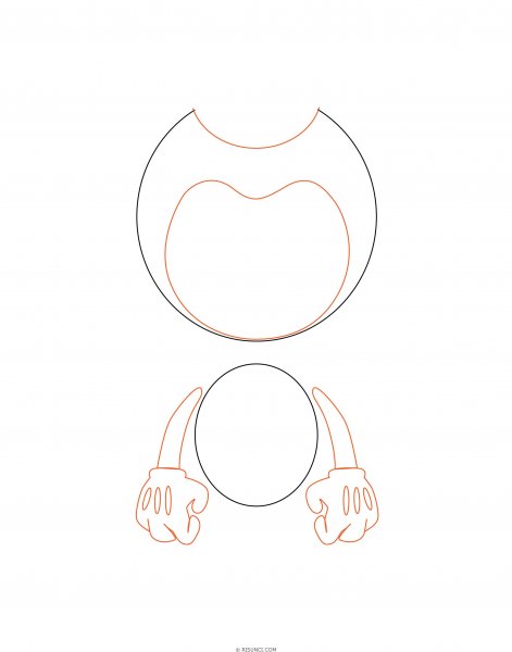 Как нарисовать БЕНДИ поэтапно