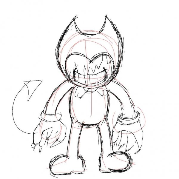 Раскраска монстр БЕНДИ