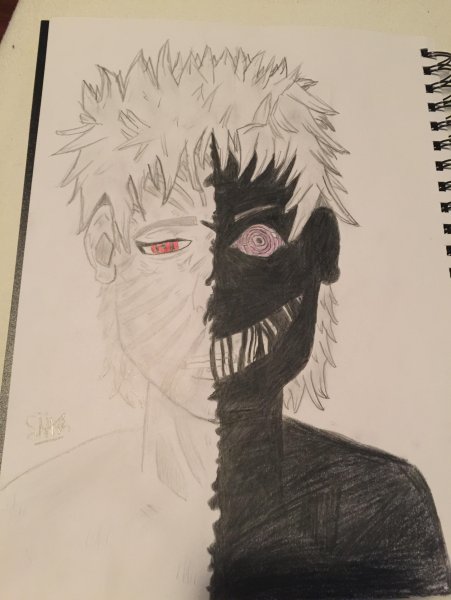 Обито Учиха карандашом