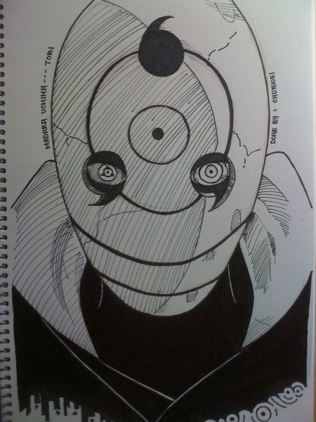 Тоби (Обито Учиха) рисунок лёгкий