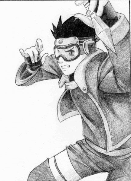 Обито арт карандашом