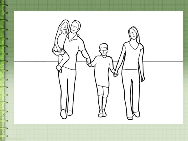 Рисунок семьи из 4 человек