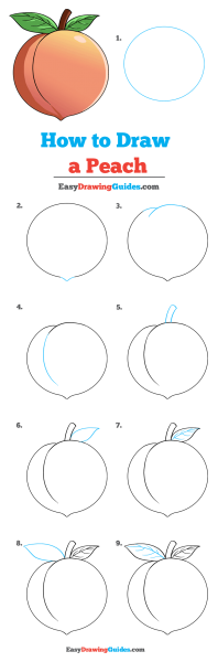 Рисунки с персиками легко