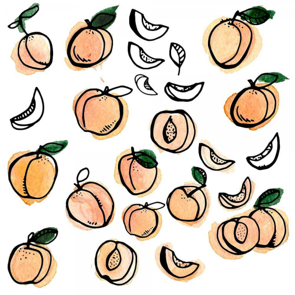 Стилизация персика