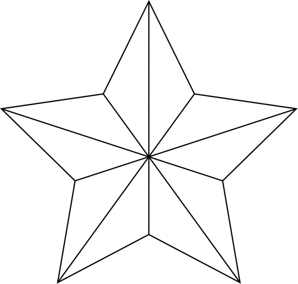 Звезда из круга нарисовать