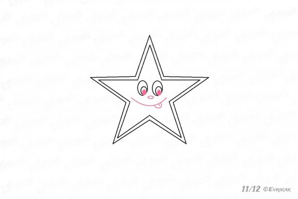Звезда рисунок карандашом