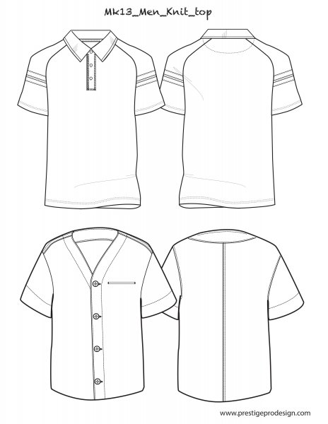 Long Sleeve Polo Sketch