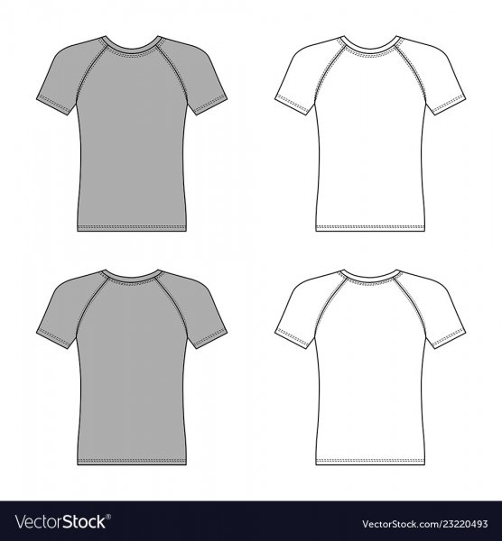 Футболка реглан макет