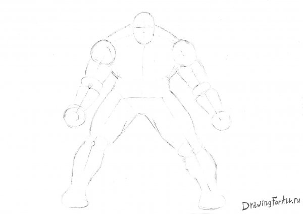 Рисунок Халка карандашом поэтапно