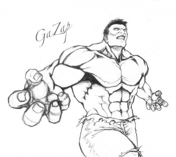 Идеи для рисования Халка карандашом