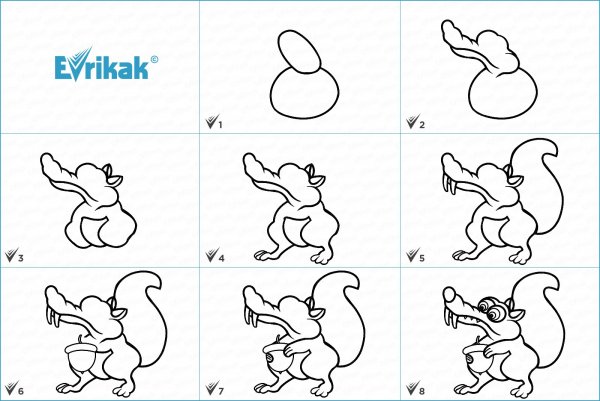 Как рисовать белку