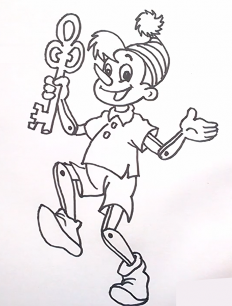 Эскиз Буратино