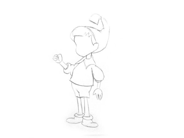 Быстро нарисовать Буратино