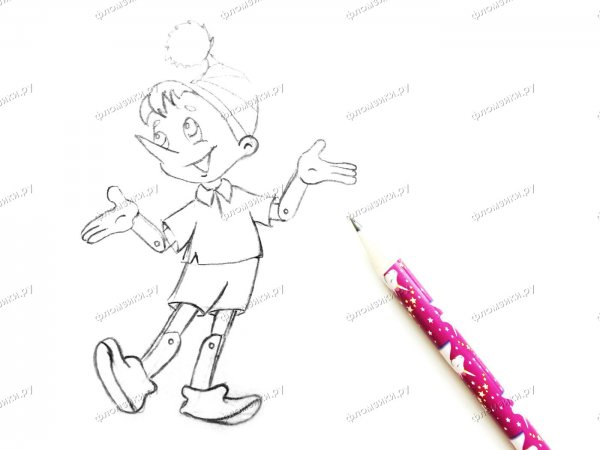 Рисунок Буратино 2 класс