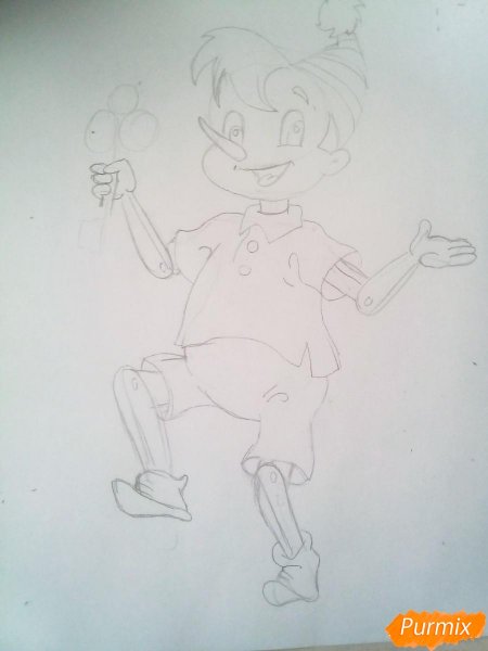 Буратино простым карандашом