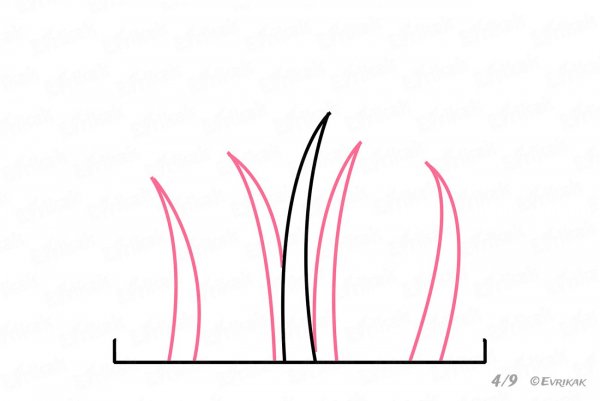 Рисунок трава поэтапно