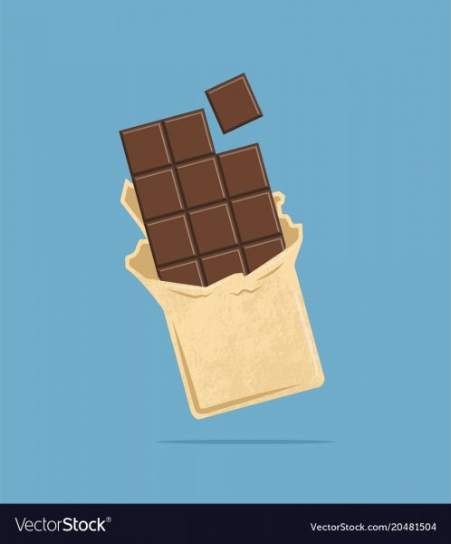 Плитка шоколада рисовать