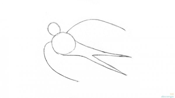 Ласточка карандашом