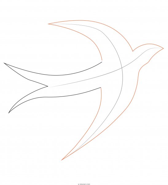 Ласточка карандашом