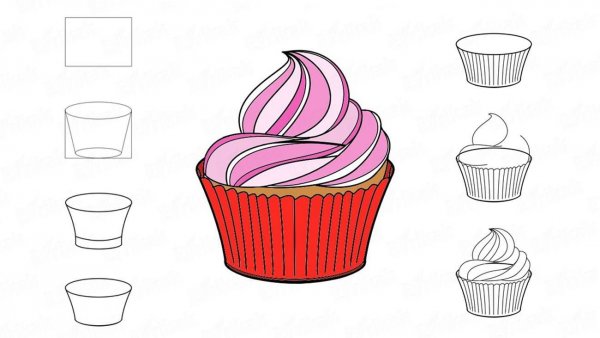 Нарисовать кексик