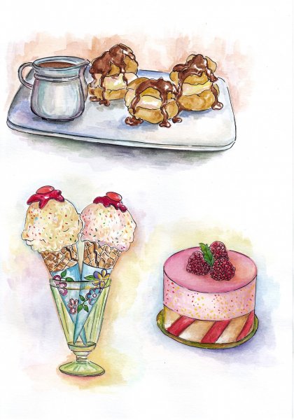 Десерт иллюстрация