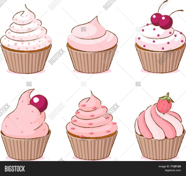 Капкейки рисунки легкие