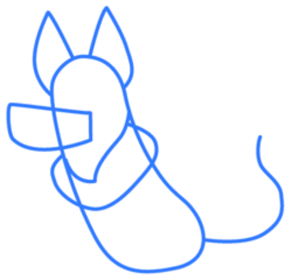 Нарисовать овчарку поэтапно ребенку