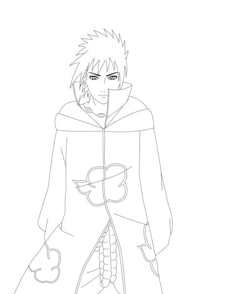 Раскраски Наруто Акацуки Наруто