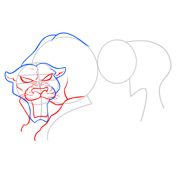 Поэтапное рисование пантеры