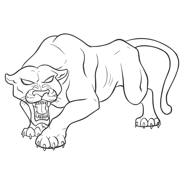 Пантера раскраска для детей