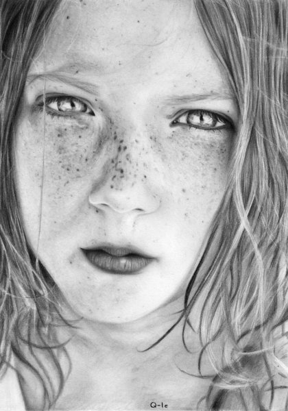 Девочка с веснушками мультяшная