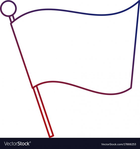 Развивающийся флаг силуэт