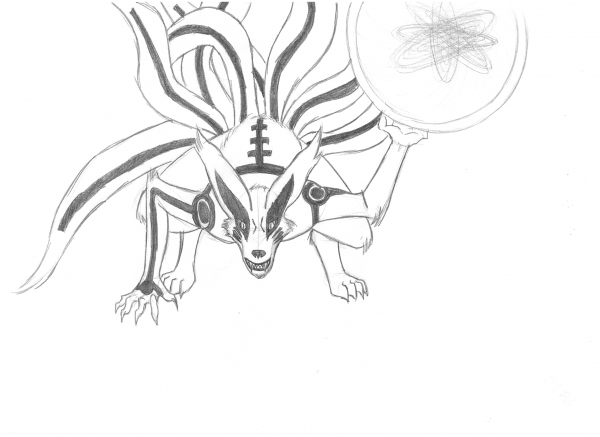 Картинки для срисовки карандашом Кьюби