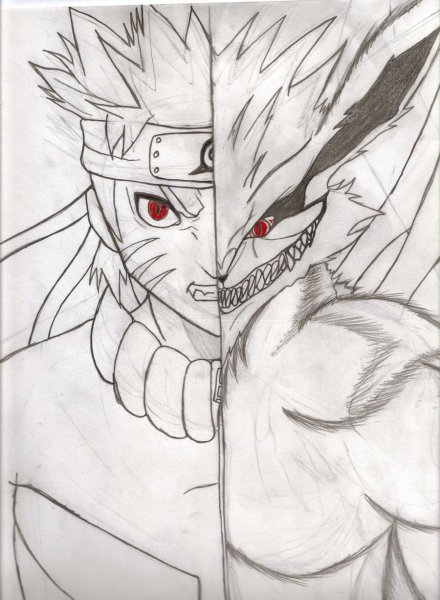 Рисунки аниме Наруто курама