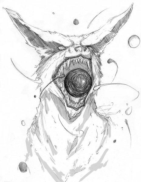 Курама с Наруто скетчи