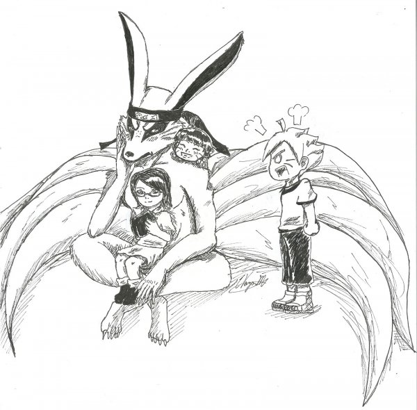 Наруто и курама