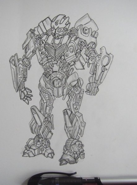 Нарисовать трансформера карандашом