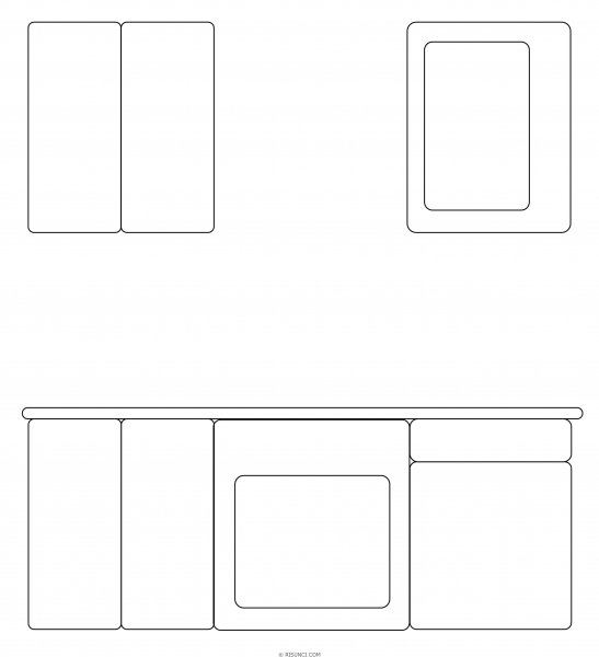 Нарисовать кухню поэтапно