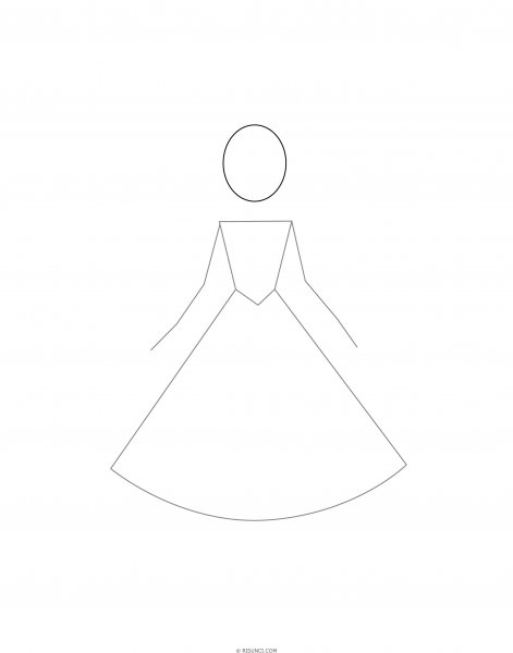 Золушка пошаговое рисование легкое