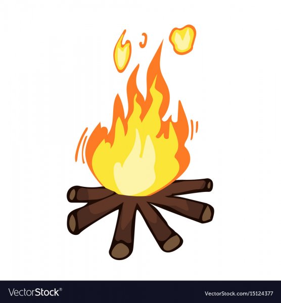 Нарисовать костер с дровами легко
