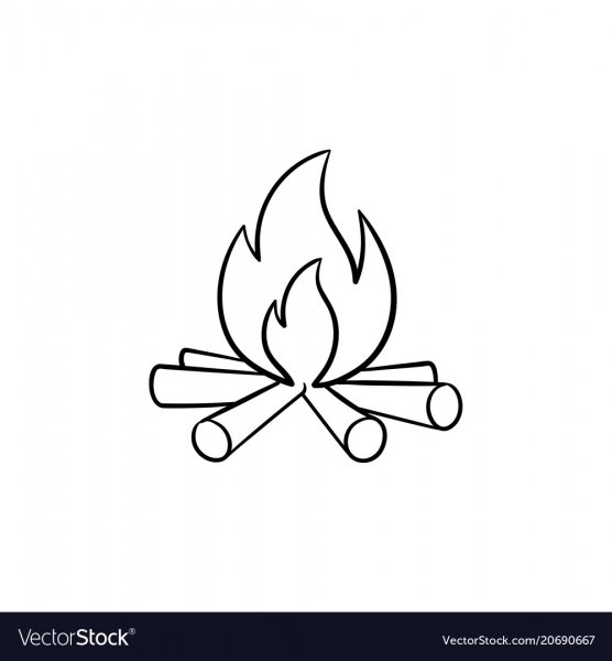 Костер рисунок маленький