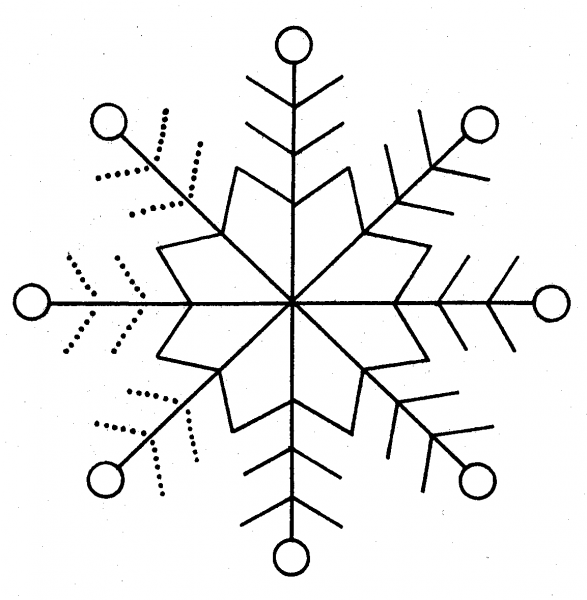 Снежинки для рисования с детьми