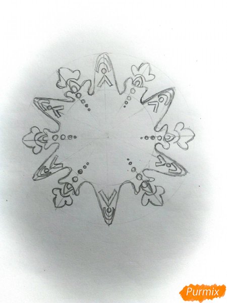 Розетка для рисования снежинки