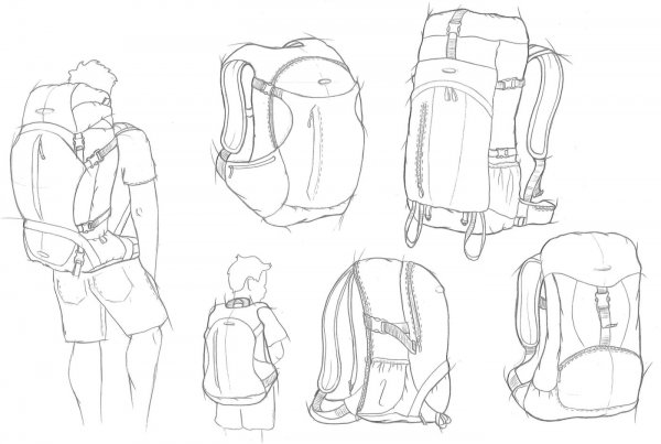 Технический эскиз рюкзака