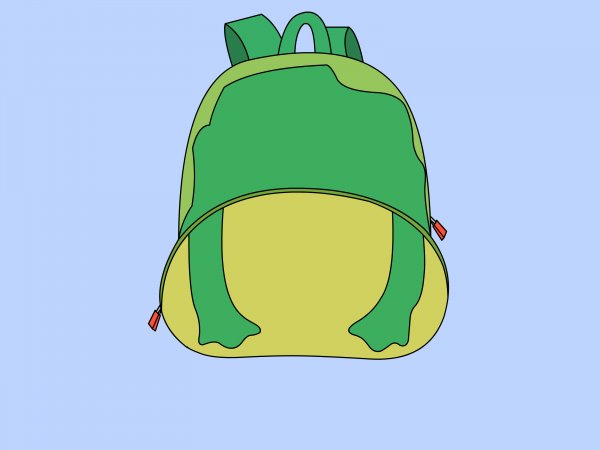 Нарисовать рюкзак пошагово