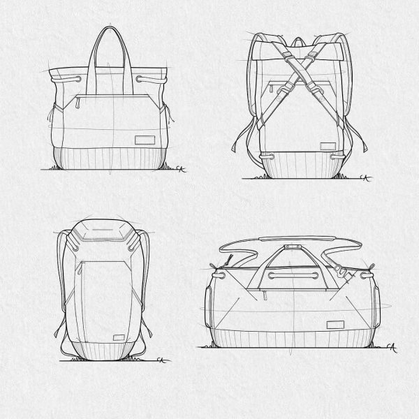 Сумка для дизайнера удобная эскиз