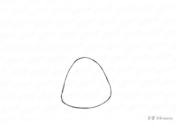 Нарисовать поэтапно карандашом колокольчик у кошки